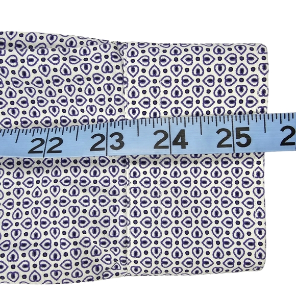 Zara Man Long Sleeve Slim Fit Button Down Shirt Blue White Men's Size Medium - Picture 12 of 15